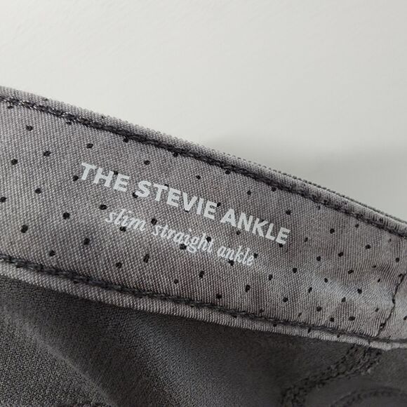 AG Adriano Goldschmied Corduroy Pants Size 30R Gray Stevie Ankle Slim Straight - Picture 12 of 14